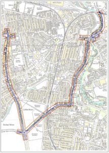 Map of the South Gosforth Air Quality Management Area