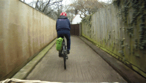 The Bike Train on a shortcut in Garden Village