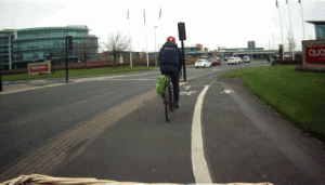 The Bike Train on the off-road cycle path at Quorum Business Park