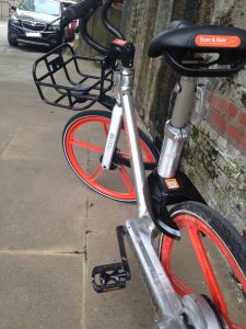 Close-up picture of a Mobike