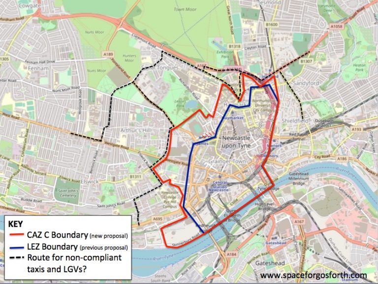 Newcastle Tyneside Clean Air Zone Map With Ne Postcod - vrogue.co