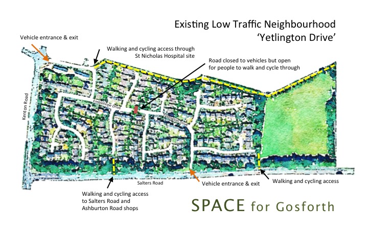 Annotated Map of Yetlington Drive