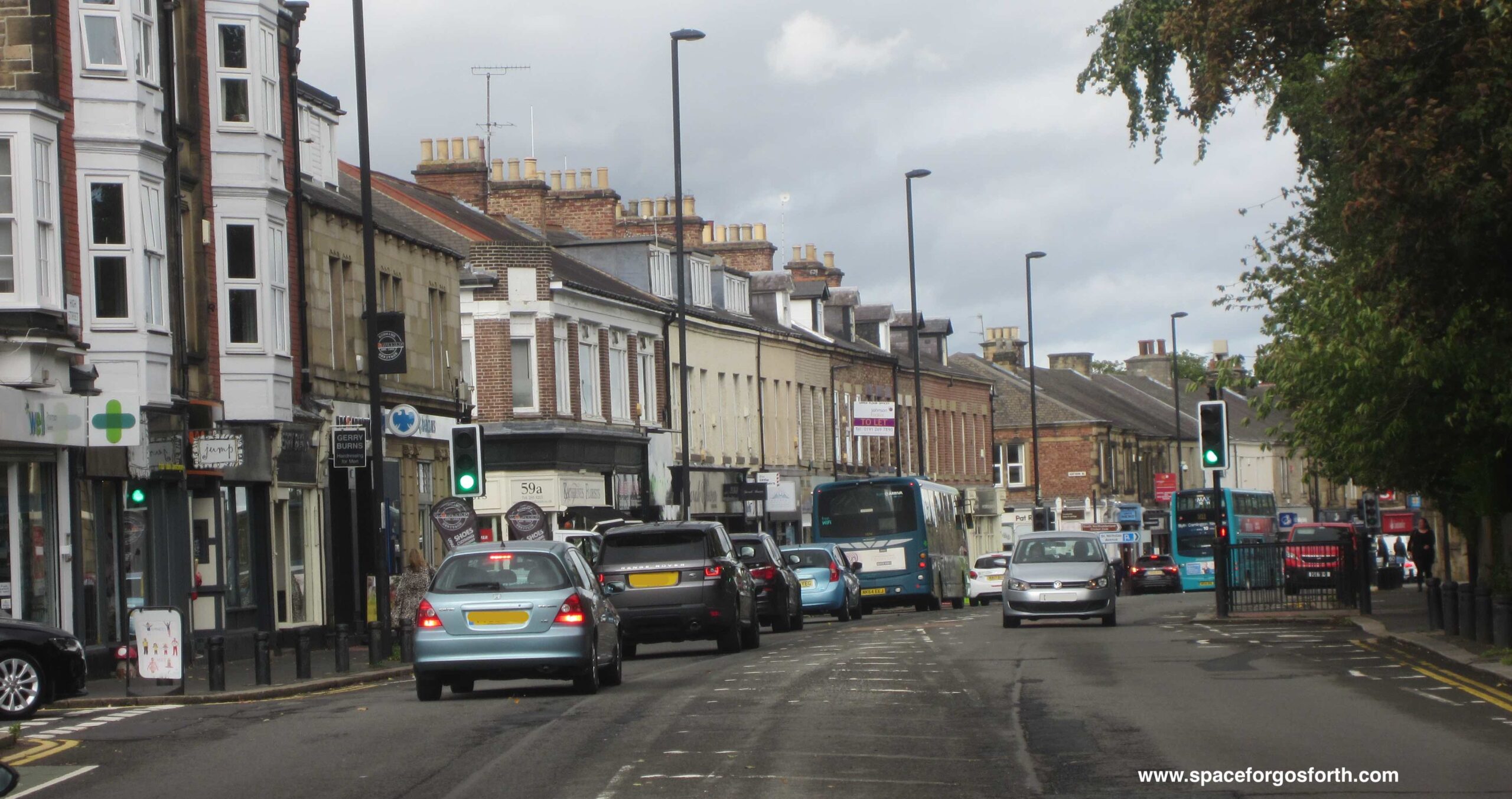 Picture of a traffic jam on Gosforth High Street 2018