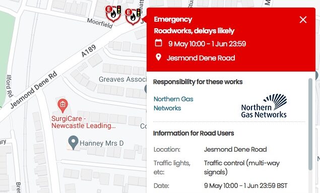 Roadworks warning, delays likely 9 May to 1 June 2022