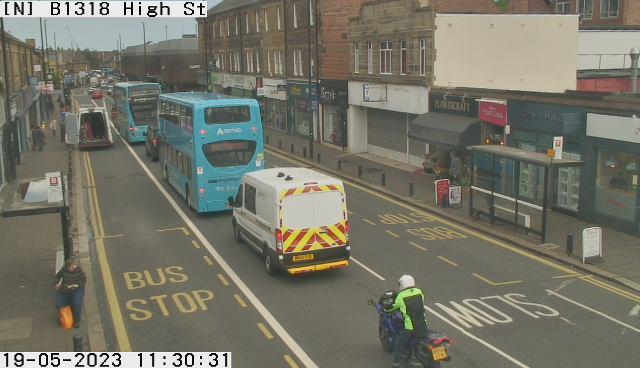 picture of a van parked in the Gosforth High Street bus lane